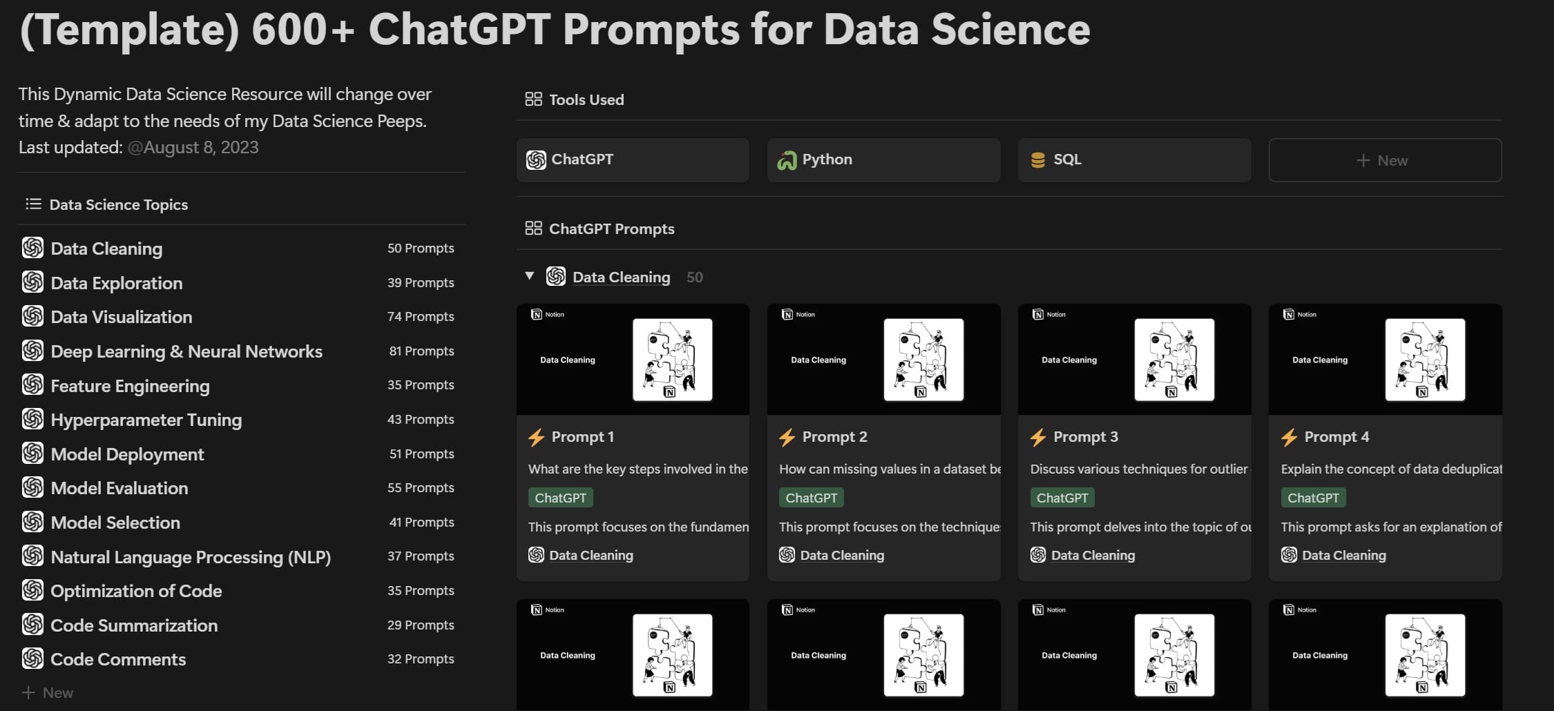 Notion Templates Every Data Scientist Should Have in 2024