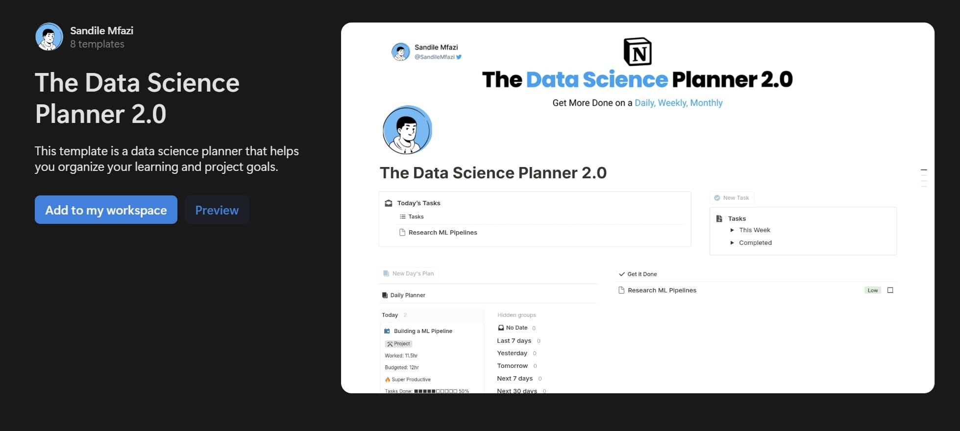 Notion Templates Every Data Scientist Should Have in 2024