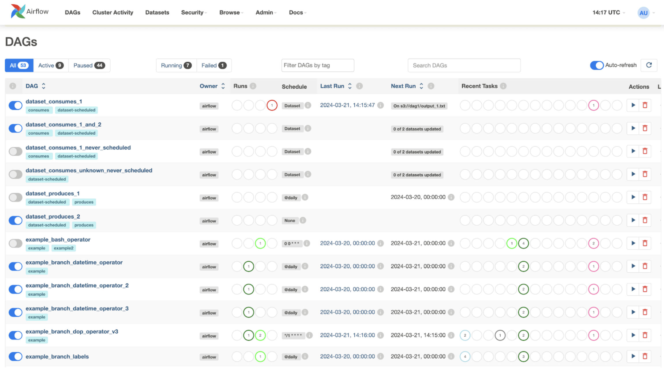 Airflow Web UI