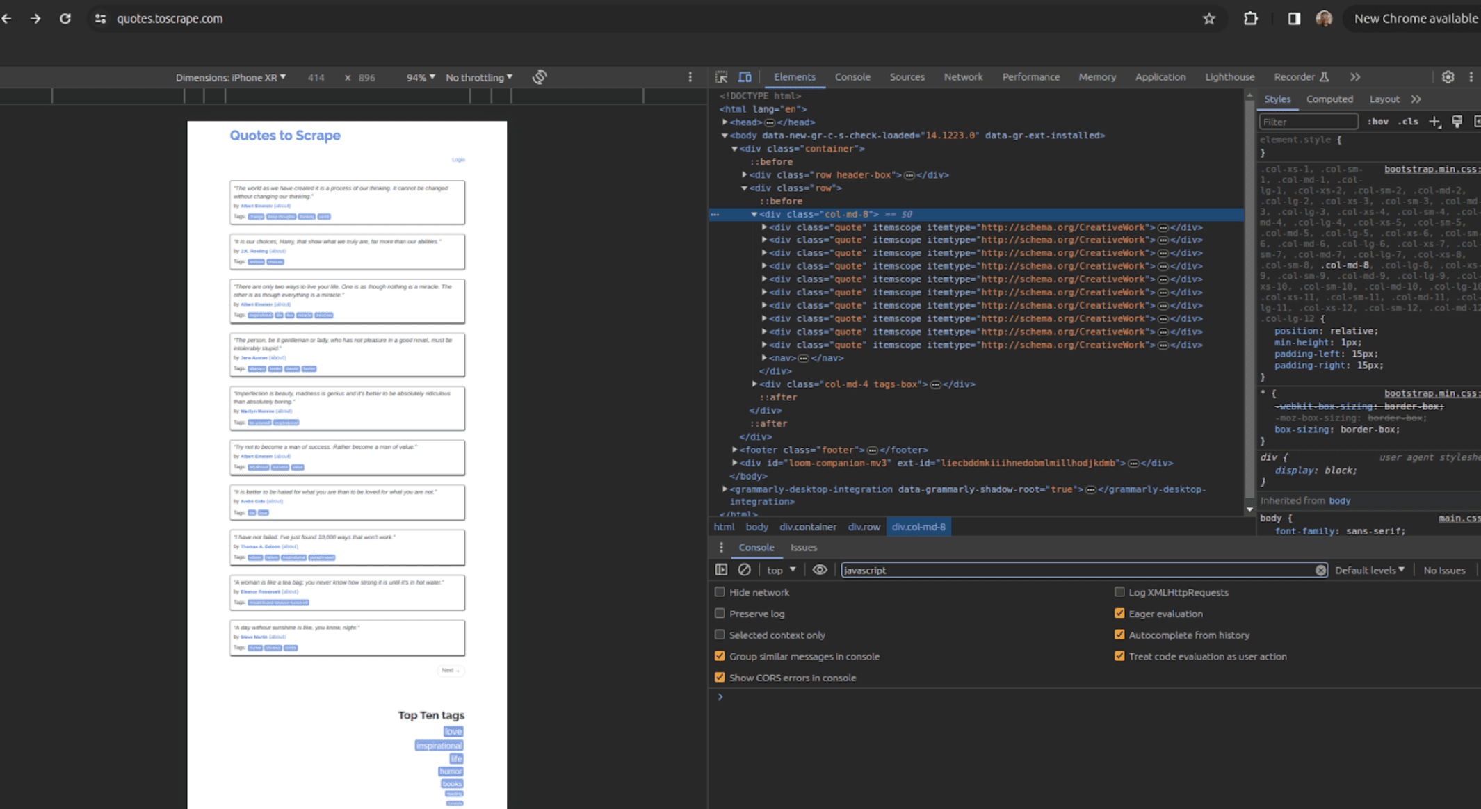 Web Scraping Fundamentals for Data Science