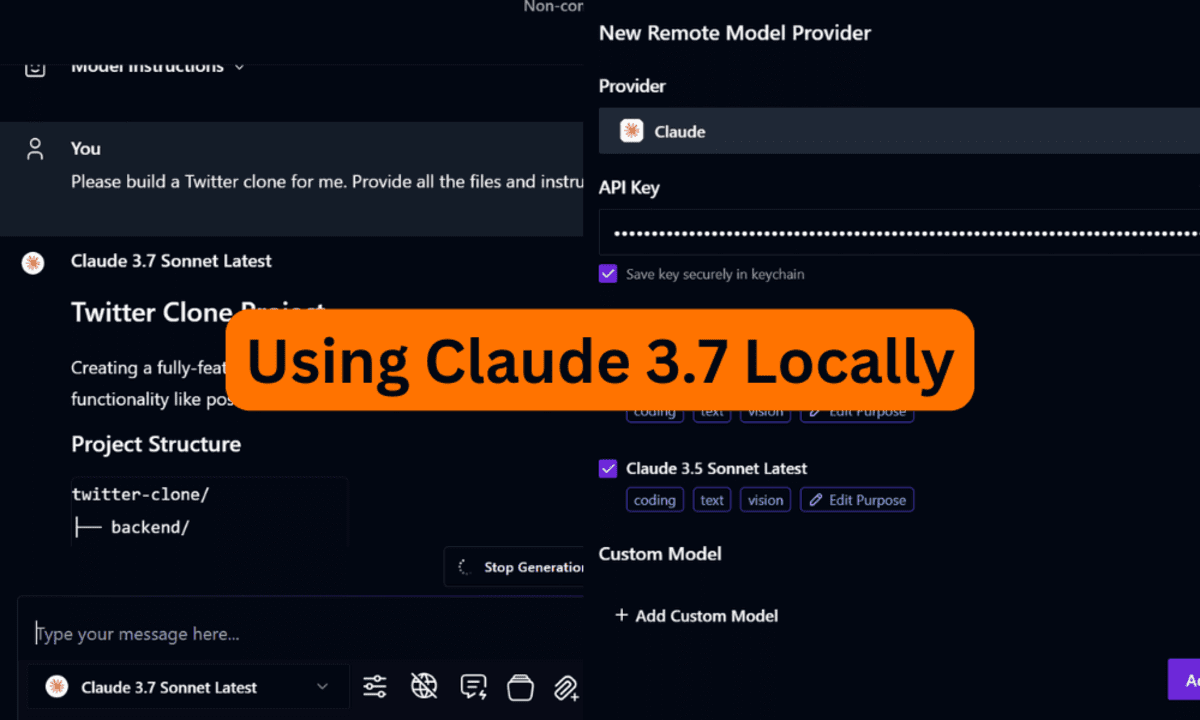 Using Claude 3.7 Locally