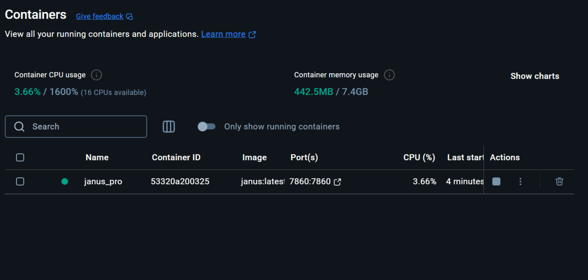 Running Docker Container