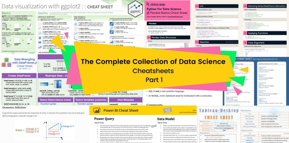 The Complete Collection of Data Science Cheat Sheets – Part 1