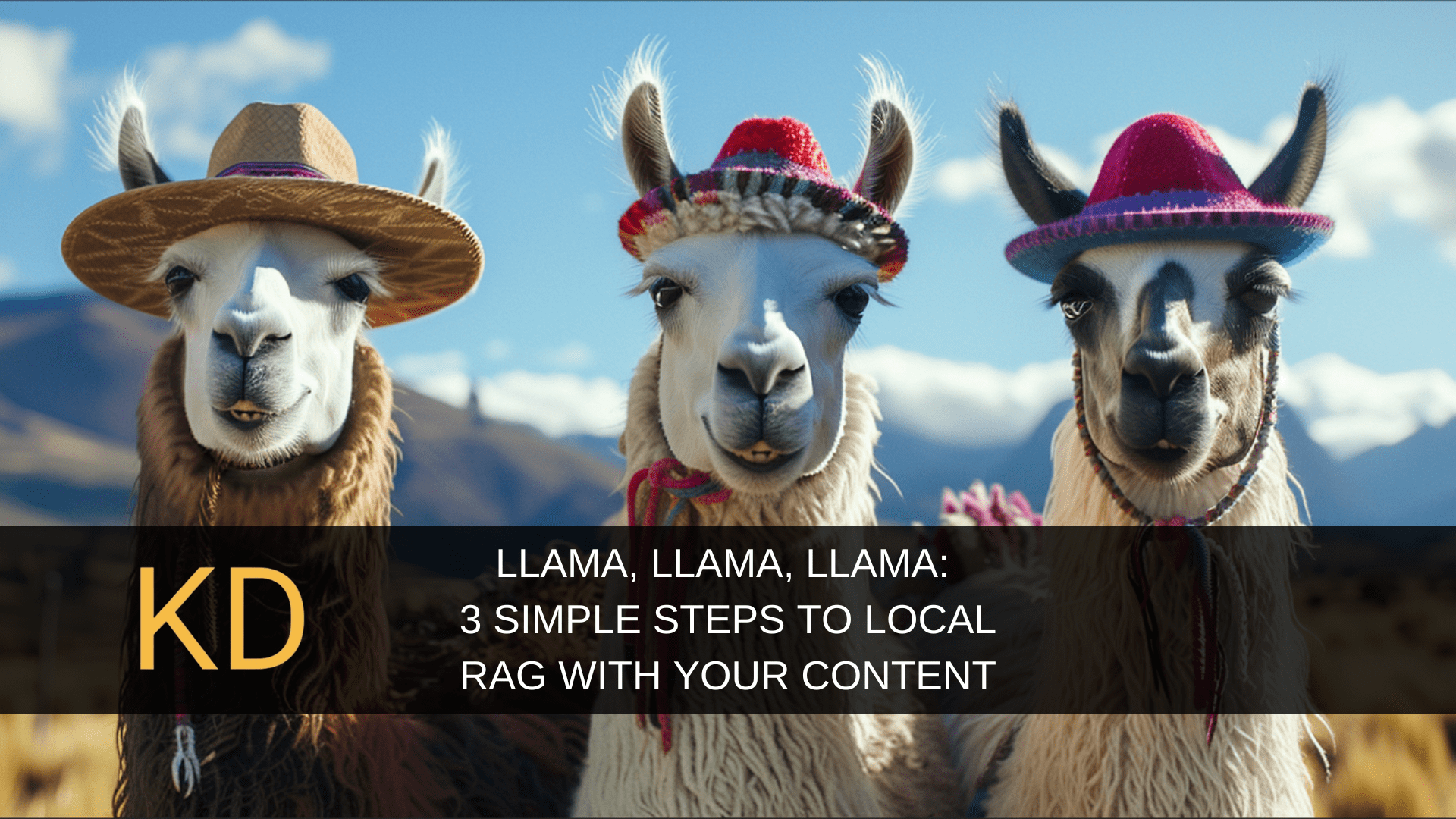 Llama, Llama, Llama: 3 Easy Steps to Native RAG with Your Content material