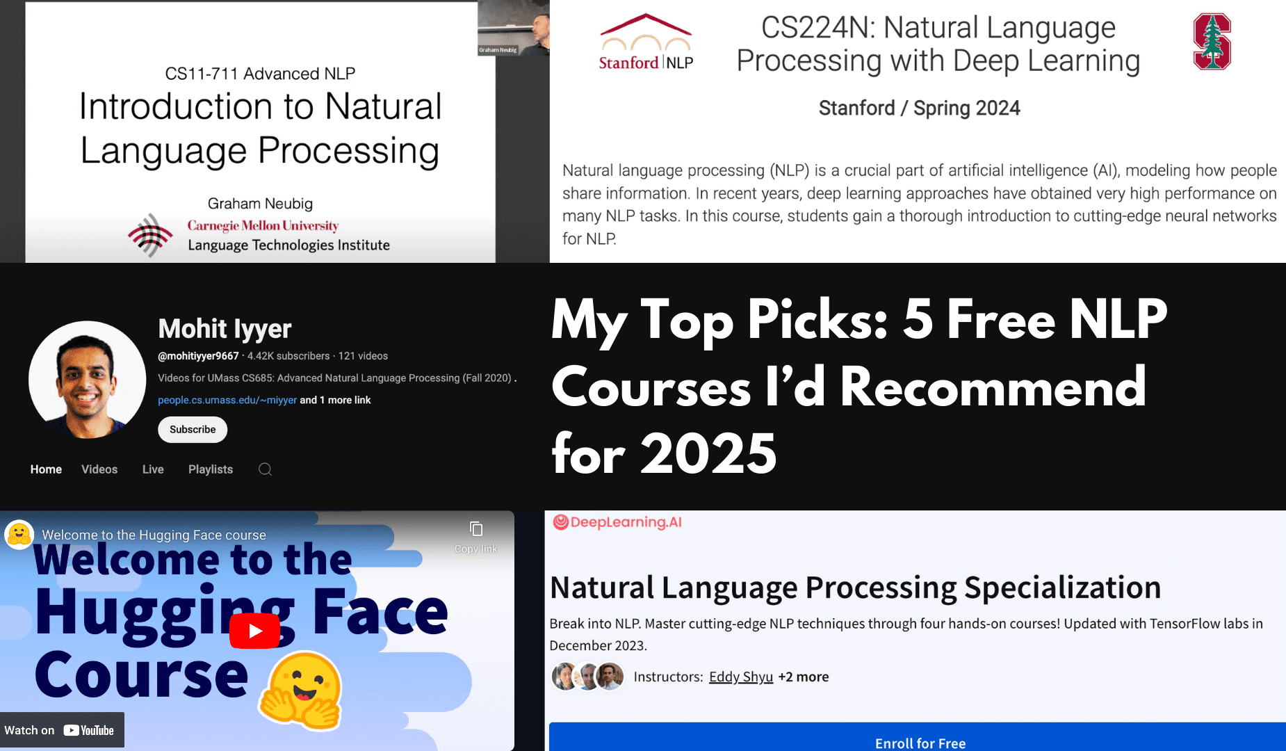 My Top Picks: 5 Free NLP Courses I’d Recommend for 2025